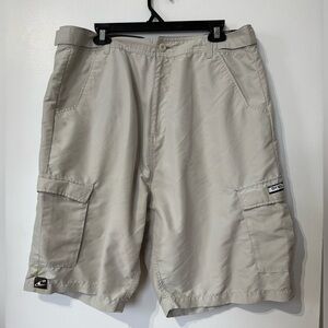 🎉4/30$🎉 O’Neill Beige Cargo Swim Shorts – Vintage Men’s 38 🌾